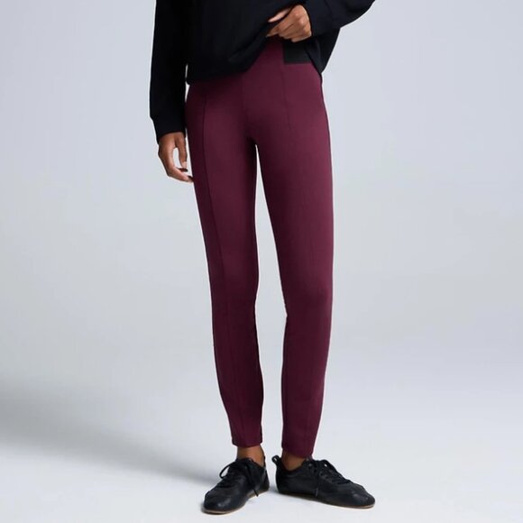 RW&CO slim dress pant leggings burgundy size XS - Picture 1 of 15